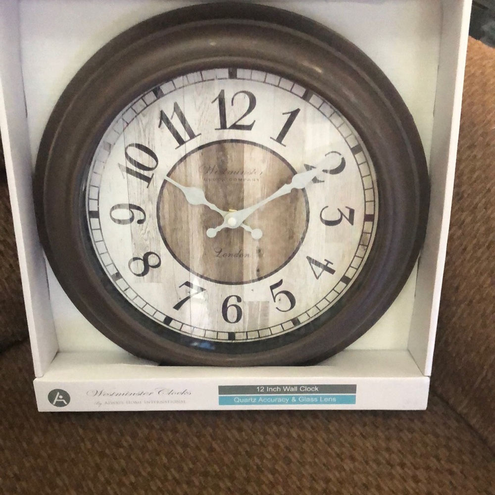NIB Westminster 12” wall clock